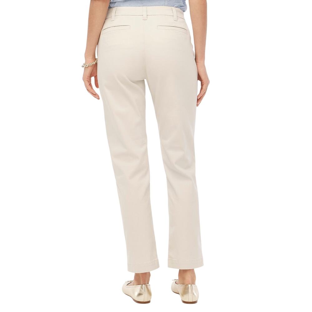 J.Crew High Rise Girlfriend Chino Pants Stone Straight Leg Size 4 - Picture 3 of 7